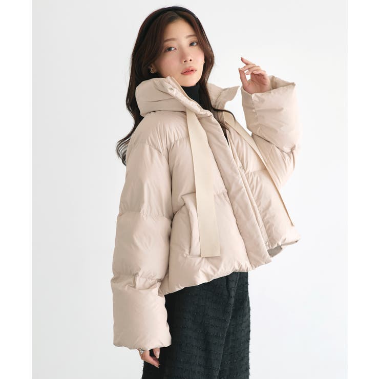 【フレンチダウン】グログランリボンフレンチダウンショートコート | RUIRUE BOUTIQUE | 詳細画像6 