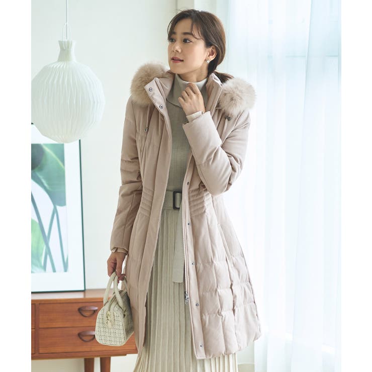 B/マットクロス/グレージュ(2BE) | 運命の出会い、大人仕様の極上本命ダウンコート | RUIRUE BOUTIQUE