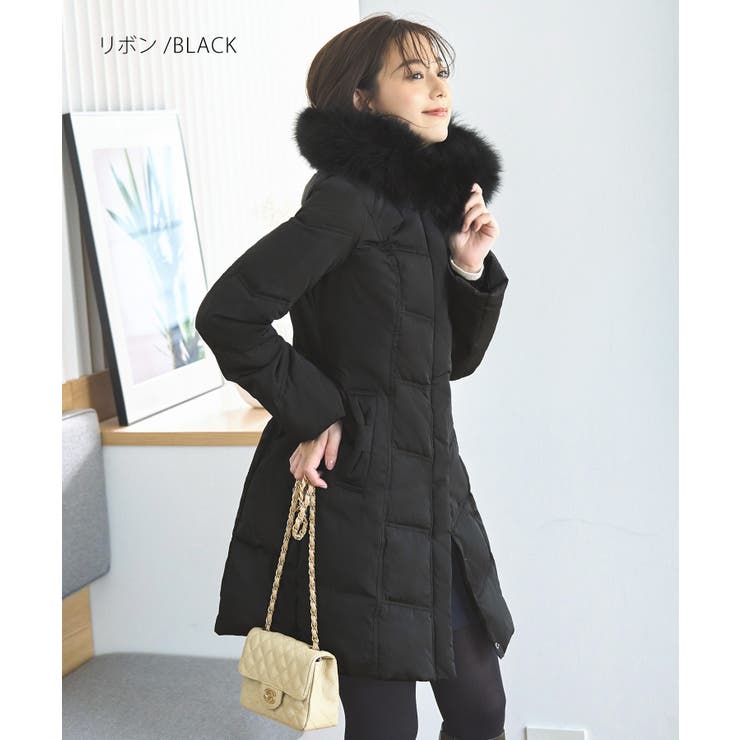 フォックスファーバッスルスタイルダウンコート | RUIRUE BOUTIQUE | 詳細画像31 
