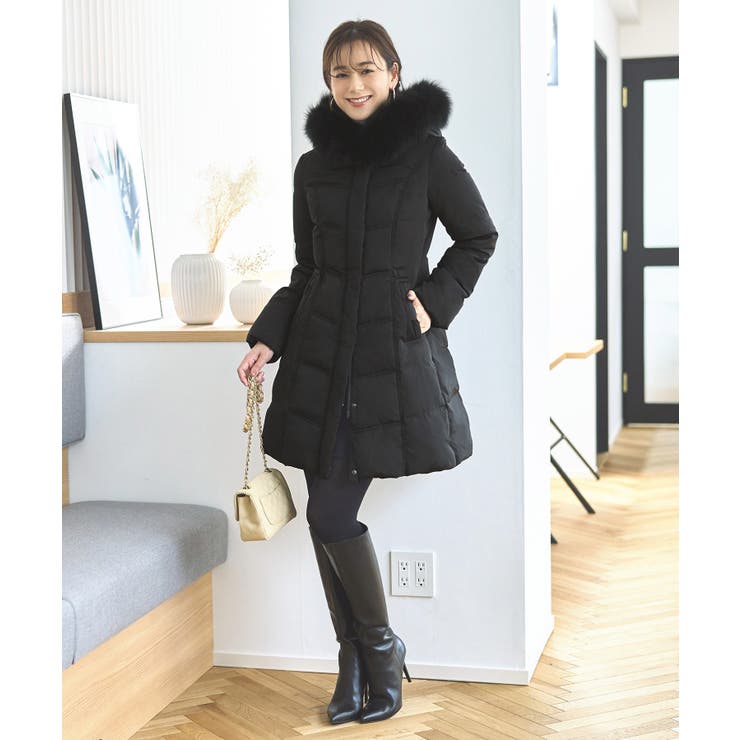 フォックスファーバッスルスタイルダウンコート | RUIRUE BOUTIQUE | 詳細画像32 