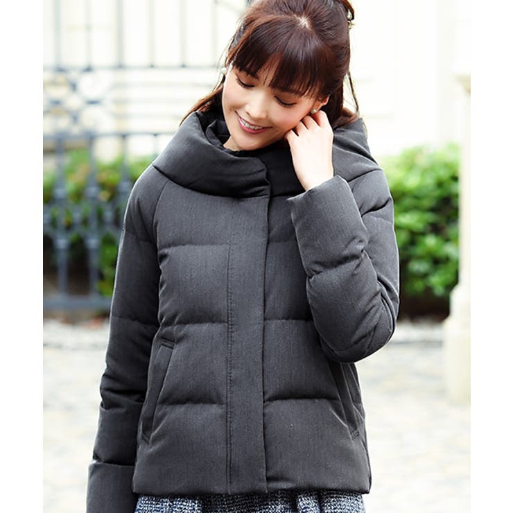 アッシュグレイ(G) | バックリボンショートダウンコート | RUIRUE BOUTIQUE