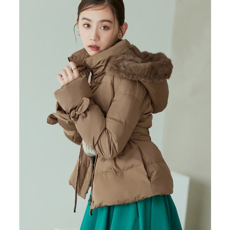 ラビットファーフードショートダウンジャケット | RUIRUE BOUTIQUE | 詳細画像4 