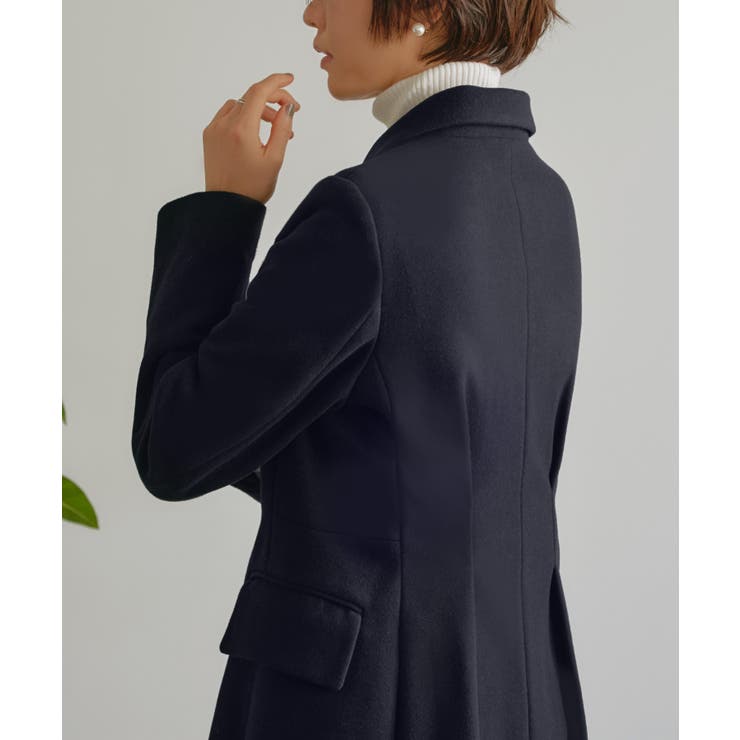 ニットメルトンパールデザインチェスターコート | RUIRUE BOUTIQUE | 詳細画像5 