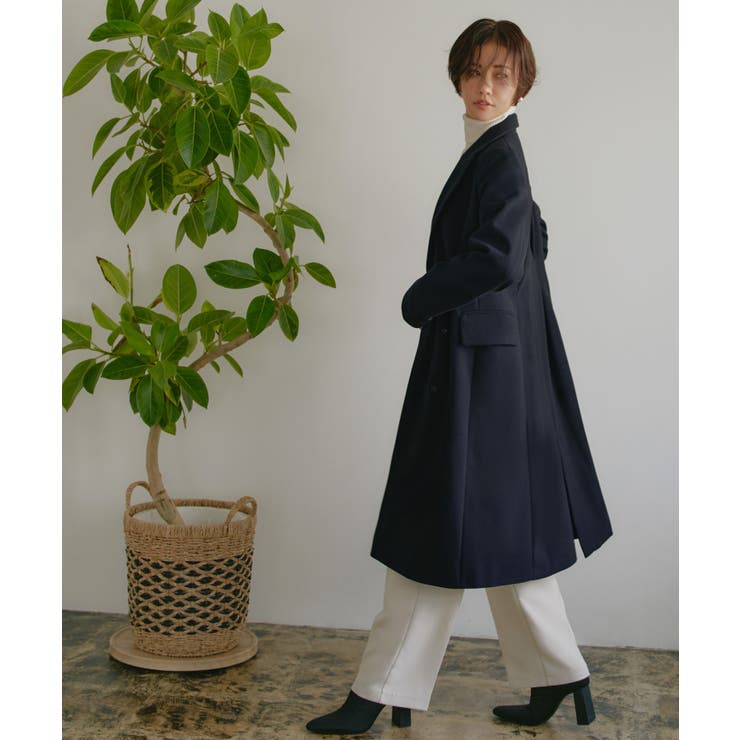ニットメルトンパールデザインチェスターコート | RUIRUE BOUTIQUE | 詳細画像6 