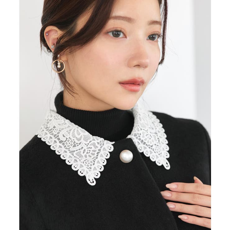 レース襟付きウールコート | RUIRUE BOUTIQUE | 詳細画像13 