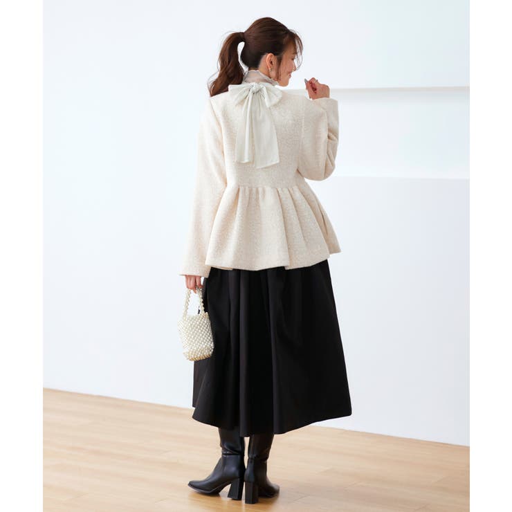 テディボアペプラムジャケット | RUIRUE BOUTIQUE | 詳細画像6 