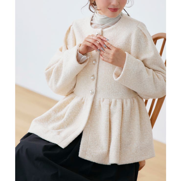 テディボアペプラムジャケット | RUIRUE BOUTIQUE | 詳細画像7 
