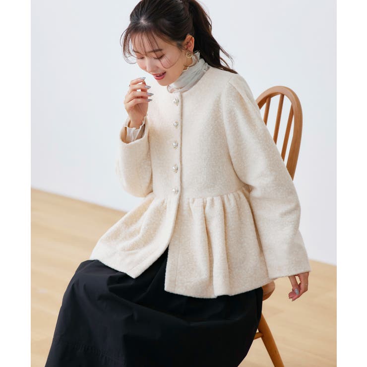 テディボアペプラムジャケット | RUIRUE BOUTIQUE | 詳細画像8 