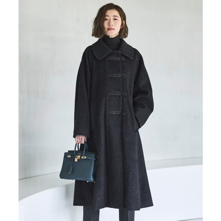 チャコールグレー(DGY) | シャギーウールダッフルコート | RUIRUE BOUTIQUE