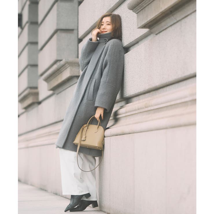 【日本生地】ウールモヘアブレンドヘアリーコクーンコート | RUIRUE BOUTIQUE | 詳細画像10 
