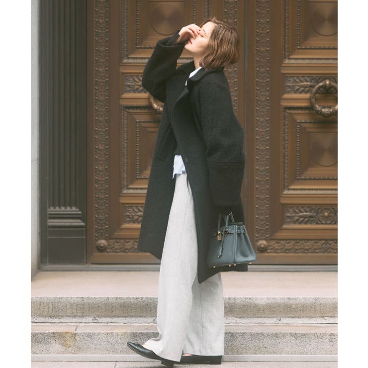 【日本生地】ウールモヘアブレンドヘアリーコクーンコート | RUIRUE BOUTIQUE | 詳細画像15 