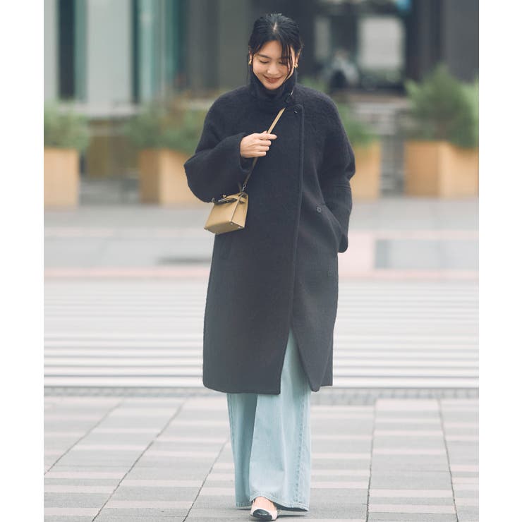 【日本生地】ウールモヘアブレンドヘアリーコクーンコート | RUIRUE BOUTIQUE | 詳細画像19 