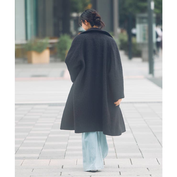 【日本生地】ウールモヘアブレンドヘアリーコクーンコート | RUIRUE BOUTIQUE | 詳細画像20 