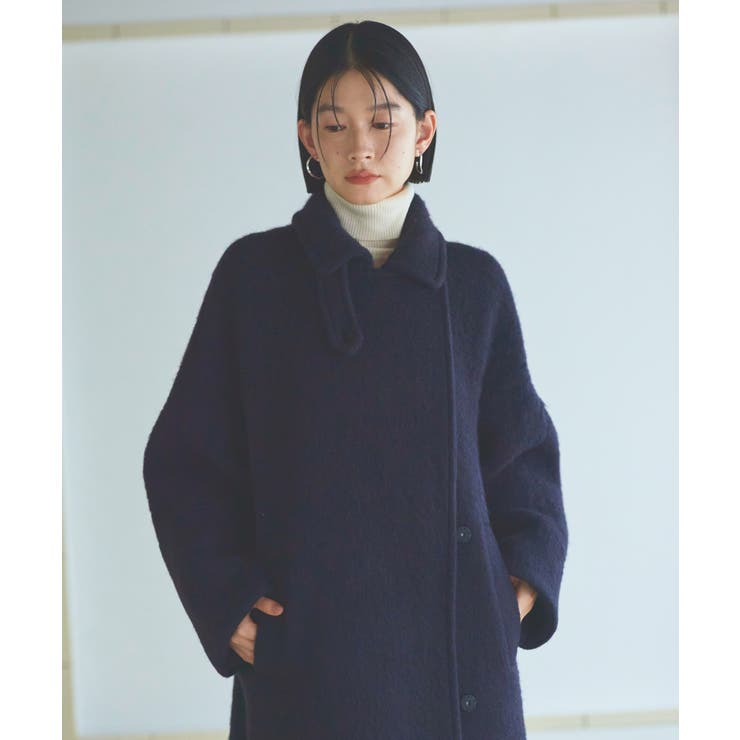 【日本生地】ウールモヘアブレンドヘアリーコクーンコート | RUIRUE BOUTIQUE | 詳細画像24 