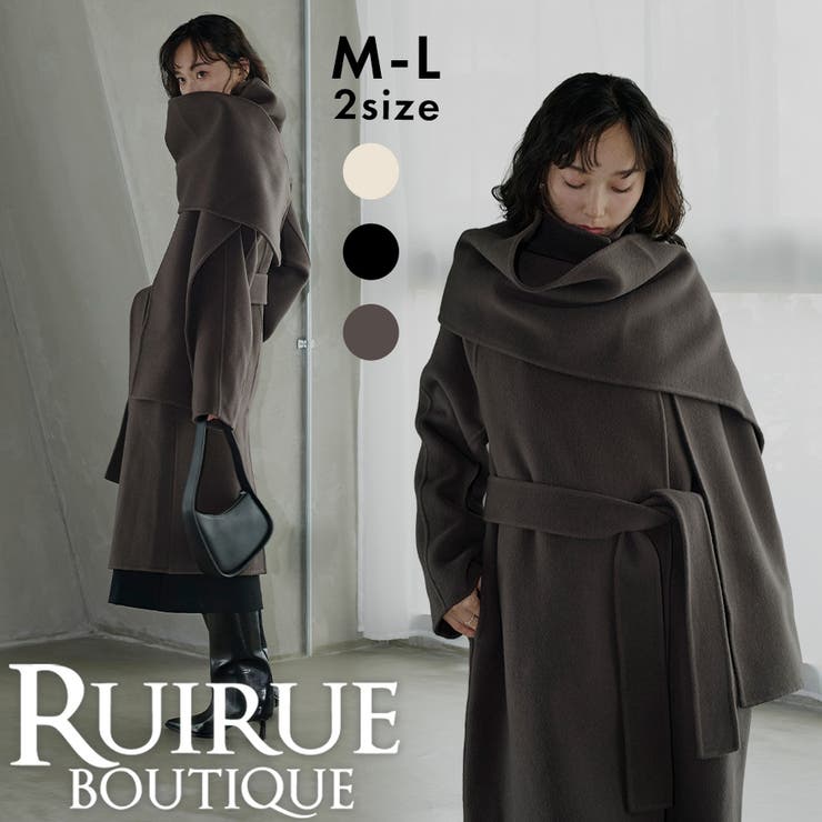 【リバー仕立て】ウールリバーストールつきチェスターコート | RUIRUE BOUTIQUE | 詳細画像1 