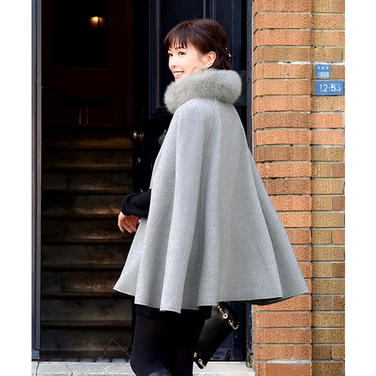 フォックスファー付きケープコート | RUIRUE BOUTIQUE | 詳細画像18 