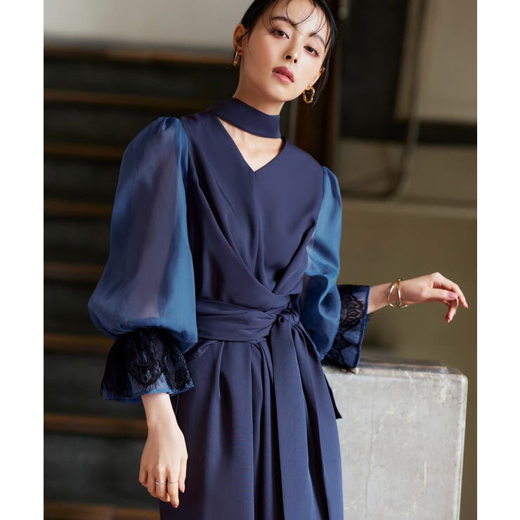 【全脱ぎ回避】シアースリーブバックセパレートパンツドレス | RUIRUE BOUTIQUE | 詳細画像1 