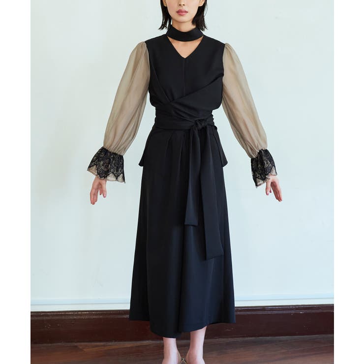 【全脱ぎ回避】シアースリーブバックセパレートパンツドレス | RUIRUE BOUTIQUE | 詳細画像14 