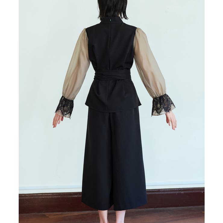 【全脱ぎ回避】シアースリーブバックセパレートパンツドレス | RUIRUE BOUTIQUE | 詳細画像15 