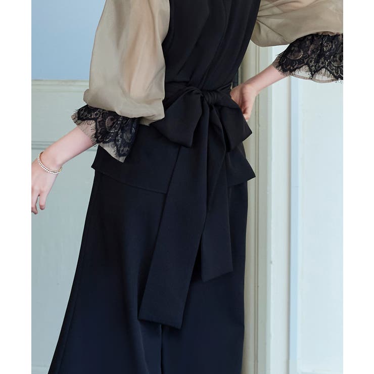【全脱ぎ回避】シアースリーブバックセパレートパンツドレス | RUIRUE BOUTIQUE | 詳細画像27 
