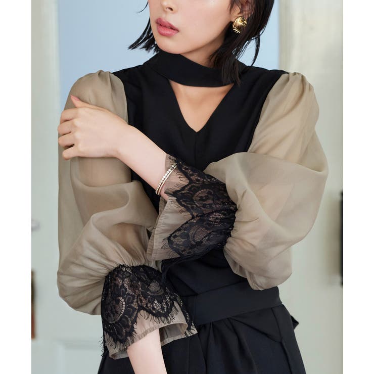 【全脱ぎ回避】シアースリーブバックセパレートパンツドレス | RUIRUE BOUTIQUE | 詳細画像5 