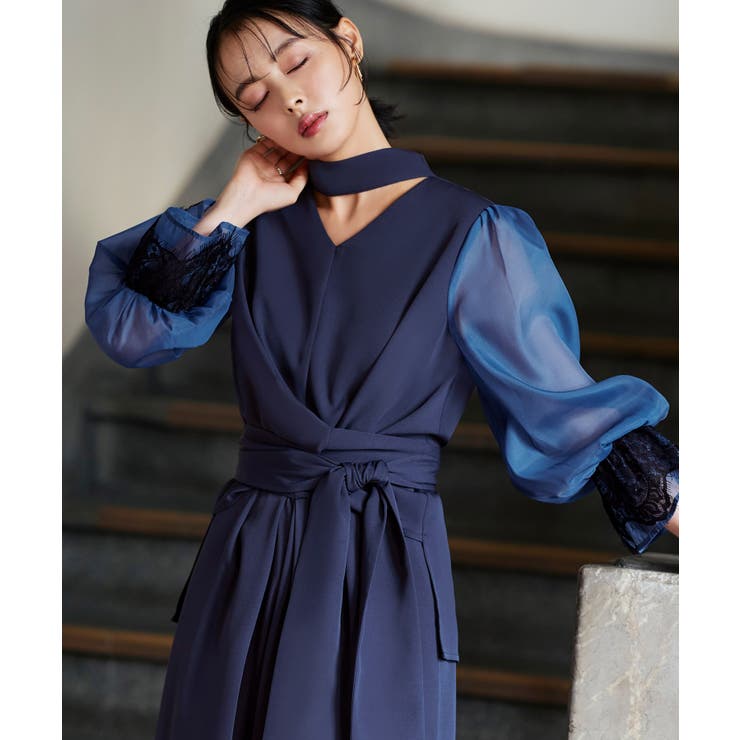 【全脱ぎ回避】シアースリーブバックセパレートパンツドレス | RUIRUE BOUTIQUE | 詳細画像7 