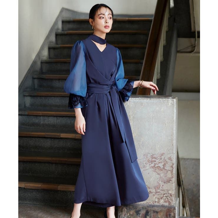 【全脱ぎ回避】シアースリーブバックセパレートパンツドレス | RUIRUE BOUTIQUE | 詳細画像8 