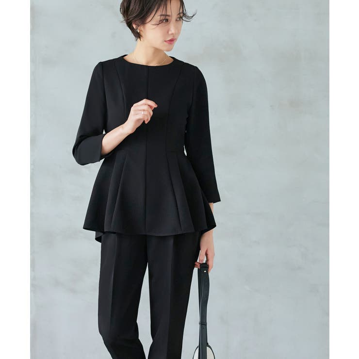 [2WAY]パール付け襟タックフレアトップス+シークレットゴムパンツセットアップ… | RUIRUE BOUTIQUE | 詳細画像10 
