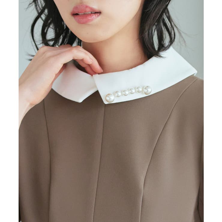 [2WAY]パール付け襟タックフレアトップス+シークレットゴムパンツセットアップ… | RUIRUE BOUTIQUE | 詳細画像14 