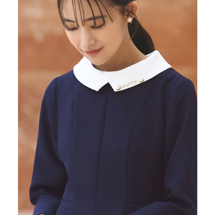 [2WAY]パール付け襟タックフレアトップス+シークレットゴムパンツセットアップ… | RUIRUE BOUTIQUE | 詳細画像6 