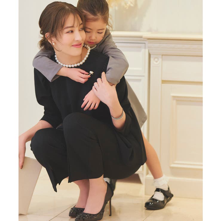 パールネックレッグオブマトンスリーブ＆センタースリットセミフレアパンツセットアッ… | RUIRUE BOUTIQUE | 詳細画像15 