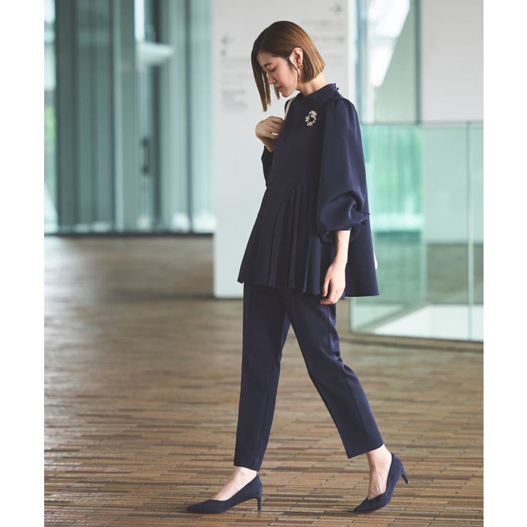 【ストレッチ】アシメプリーツトップス＆テーパードパンツ | RUIRUE BOUTIQUE | 詳細画像14 