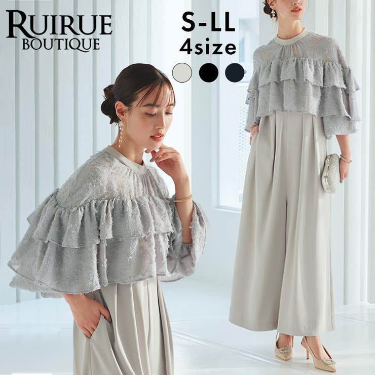 シアーカットジャカードコンビパンツドレス | RUIRUE BOUTIQUE | 詳細画像1 