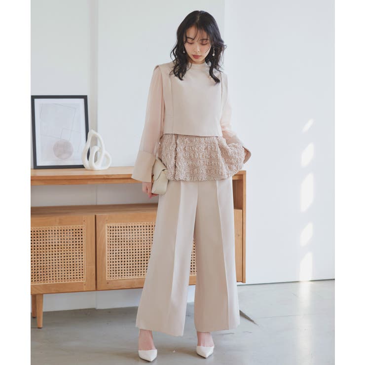 バックリボントップス＆ペプラムオールインワンセットアップ | RUIRUE BOUTIQUE | 詳細画像10 