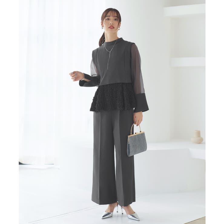 バックリボントップス＆ペプラムオールインワンセットアップ | RUIRUE BOUTIQUE | 詳細画像12 