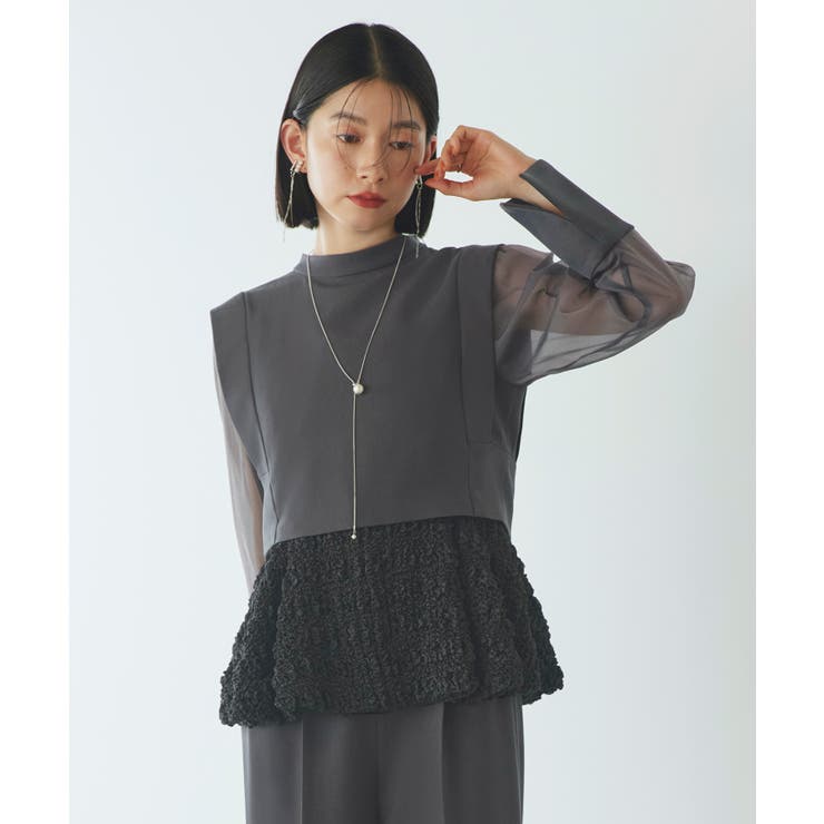バックリボントップス＆ペプラムオールインワンセットアップ | RUIRUE BOUTIQUE | 詳細画像17 