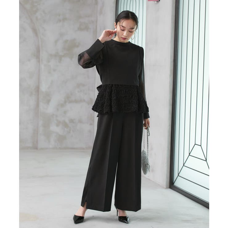 バックリボントップス＆ペプラムオールインワンセットアップ | RUIRUE BOUTIQUE | 詳細画像2 