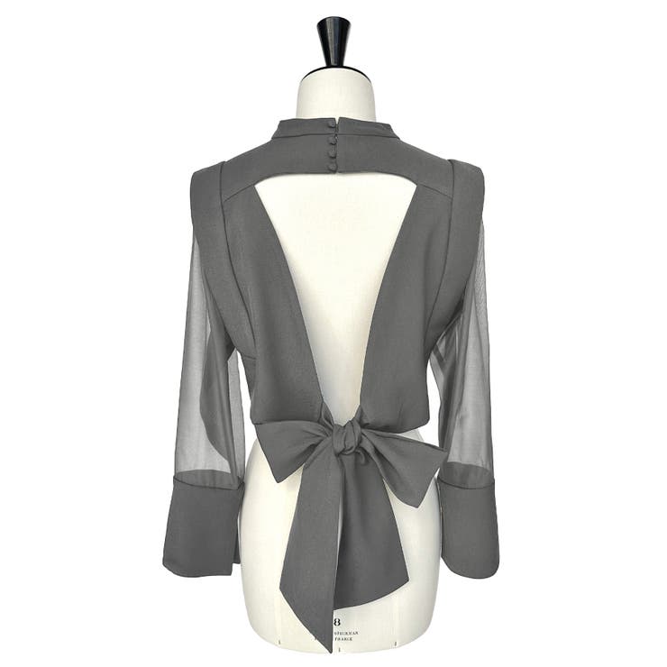 バックリボントップス＆ペプラムオールインワンセットアップ | RUIRUE BOUTIQUE | 詳細画像20 