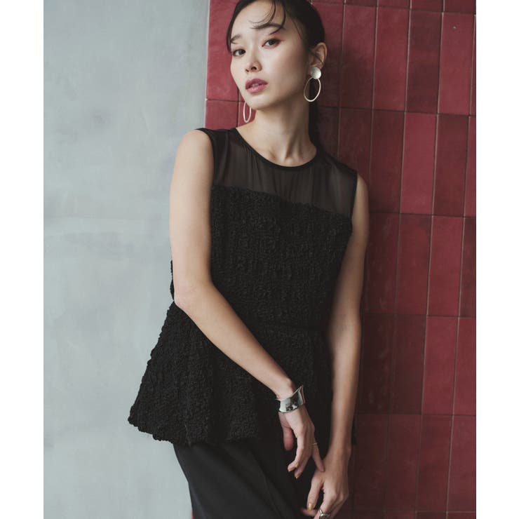 バックリボントップス＆ペプラムオールインワンセットアップ | RUIRUE BOUTIQUE | 詳細画像4 