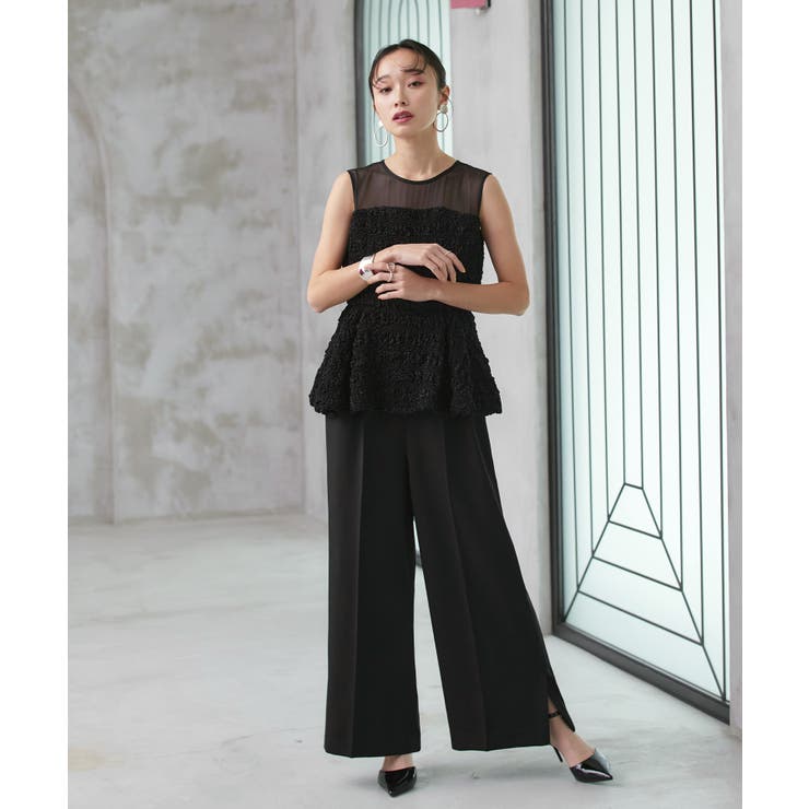 バックリボントップス＆ペプラムオールインワンセットアップ | RUIRUE BOUTIQUE | 詳細画像5 