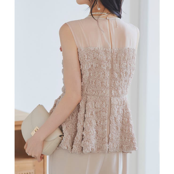 バックリボントップス＆ペプラムオールインワンセットアップ | RUIRUE BOUTIQUE | 詳細画像8 