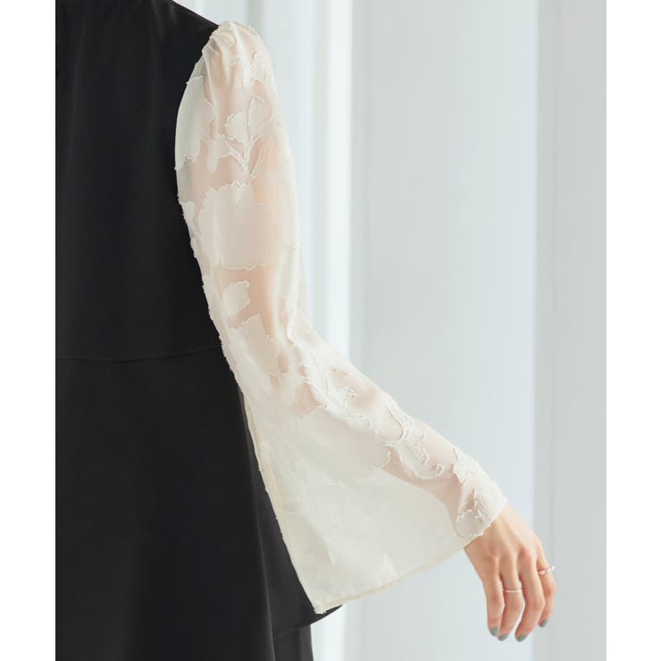 華やぎセットアップドレス シアーカットジャカードトップス&セミワイドパンツ | RUIRUE BOUTIQUE | 詳細画像31 
