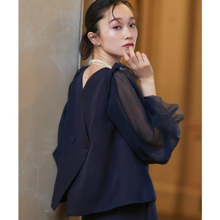 バックコンシャストップス＆タックワイドパンツドレス | RUIRUE BOUTIQUE | 詳細画像11 