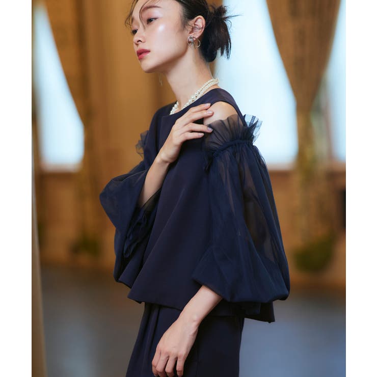バックコンシャストップス＆タックワイドパンツドレス | RUIRUE BOUTIQUE | 詳細画像13 