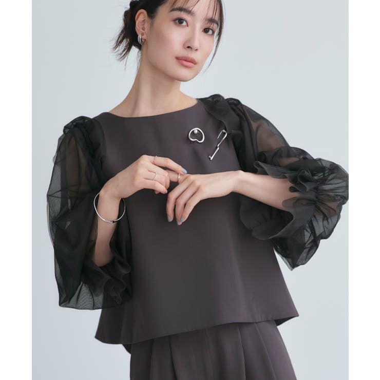 バックコンシャストップス＆タックワイドパンツドレス | RUIRUE BOUTIQUE | 詳細画像6 
