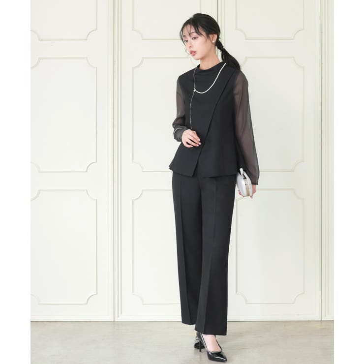 シアースリーブトップス＆パンツ２点ドレスセット | RUIRUE BOUTIQUE | 詳細画像6 