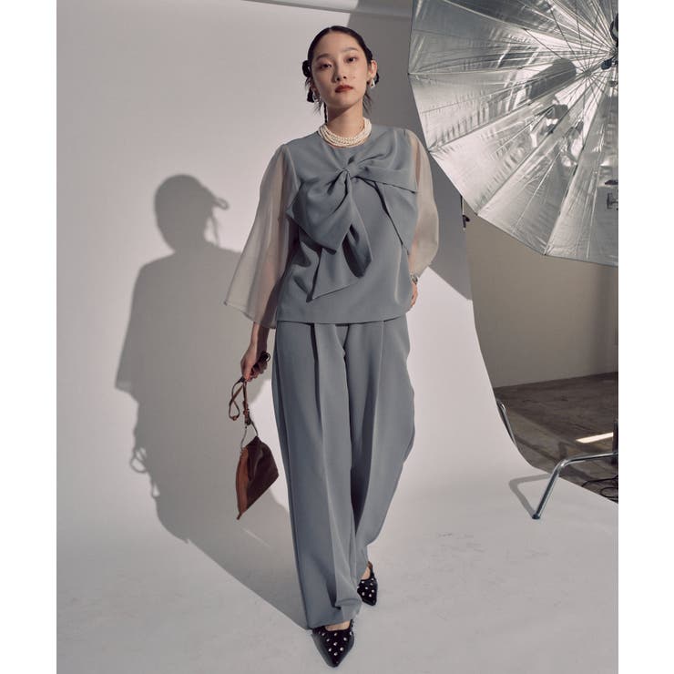 アシンメトリーリボントップスセットアップ | RUIRUE BOUTIQUE | 詳細画像13 