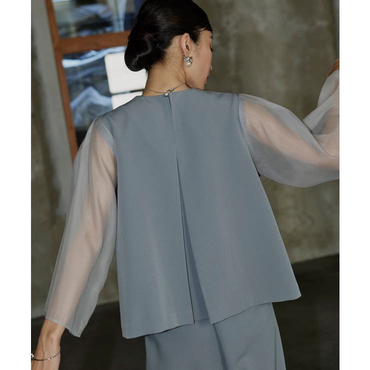 アシンメトリーリボントップスセットアップ | RUIRUE BOUTIQUE | 詳細画像16 