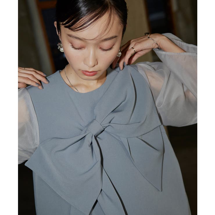 アシンメトリーリボントップスセットアップ | RUIRUE BOUTIQUE | 詳細画像17 