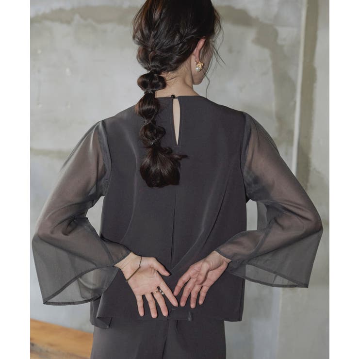 アシンメトリーリボントップスセットアップ | RUIRUE BOUTIQUE | 詳細画像21 